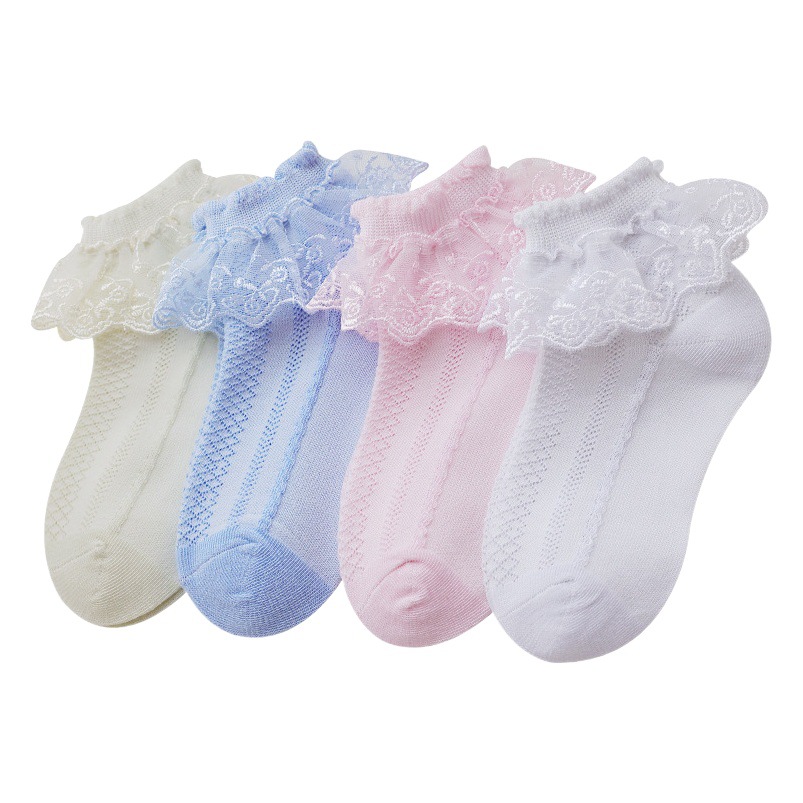 Picture of 2025 Spring and Autumn Princess Socks Lace Socks Short Socks Baby Sweet Cotton Socks Summer Thin Invisible Socks Children's Socks
