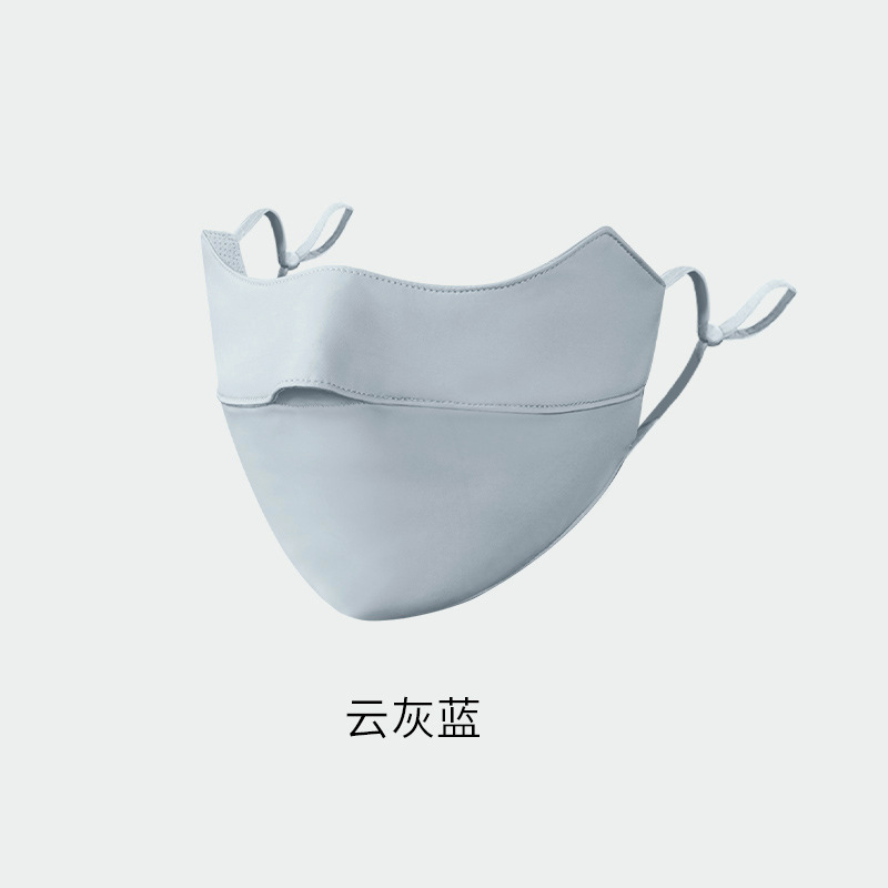 Picture of Sunscreen Mask Women's Sunshade Eye Angle Summer Riding Outdoor UV Protection Nylon Ice Silk Mask Black Men