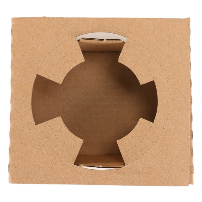 Single cup single insert disposable take-out milk tea packaging paper cup holder wholesale overflow-proof raised cowhide packaging base cup holder