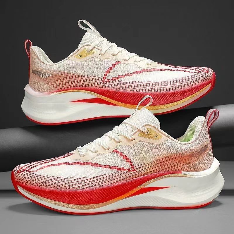 Students Running Shoes Fly-woven Mesh Surface Breathable Casual Shock-absorbing sneaker Shoes Men's Shoes Trendy Shoes Spring and Summer Single-layer Shoes