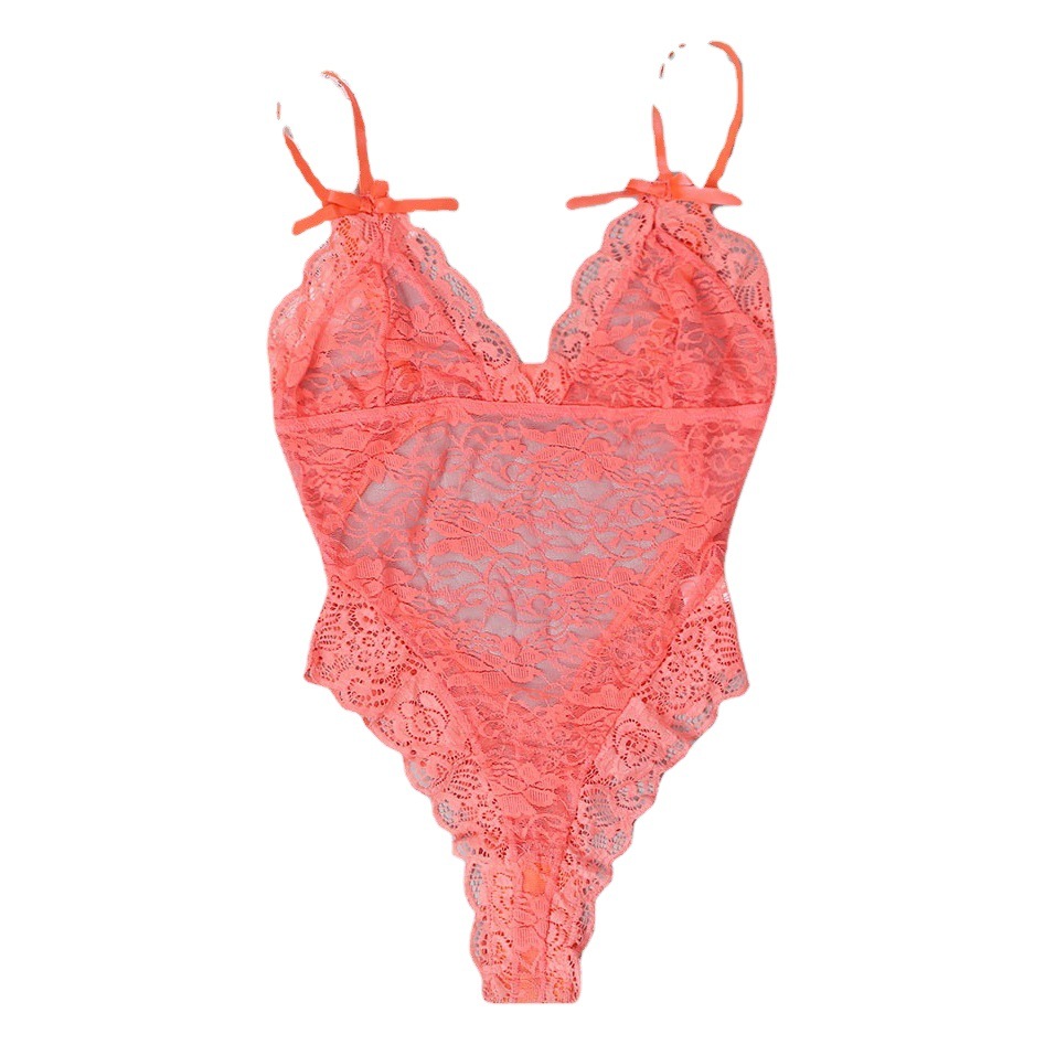 Europe and the United States new one-piece clothes lace mesh perspective support a generation of hair women bag temptation sexy underwear