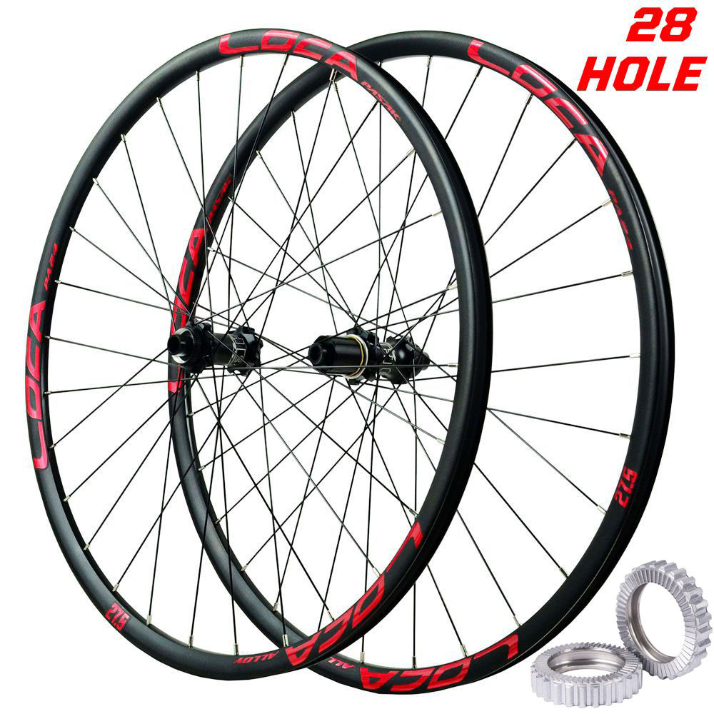 Picture of Mountain bike direct pull wheel set 26/27.5 lock 28 hole 700C off-road disc brake road wheel set 54T planetary ratchet