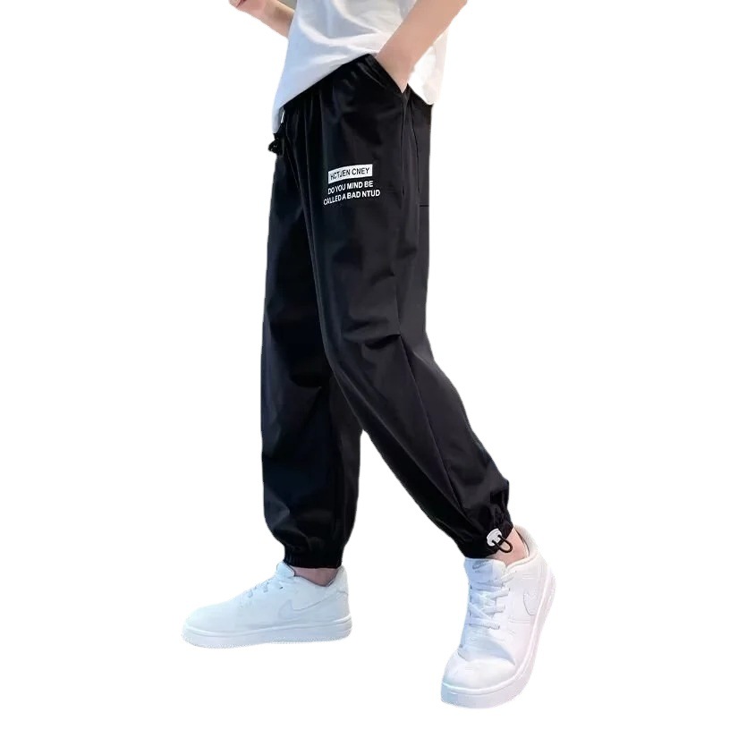 Boys' Pants Summer Thin 2023 Quick-drying Pants Big Children's Leisure Sports Anti-mosquito Pants Boys Spring and Autumn Trendy Brand