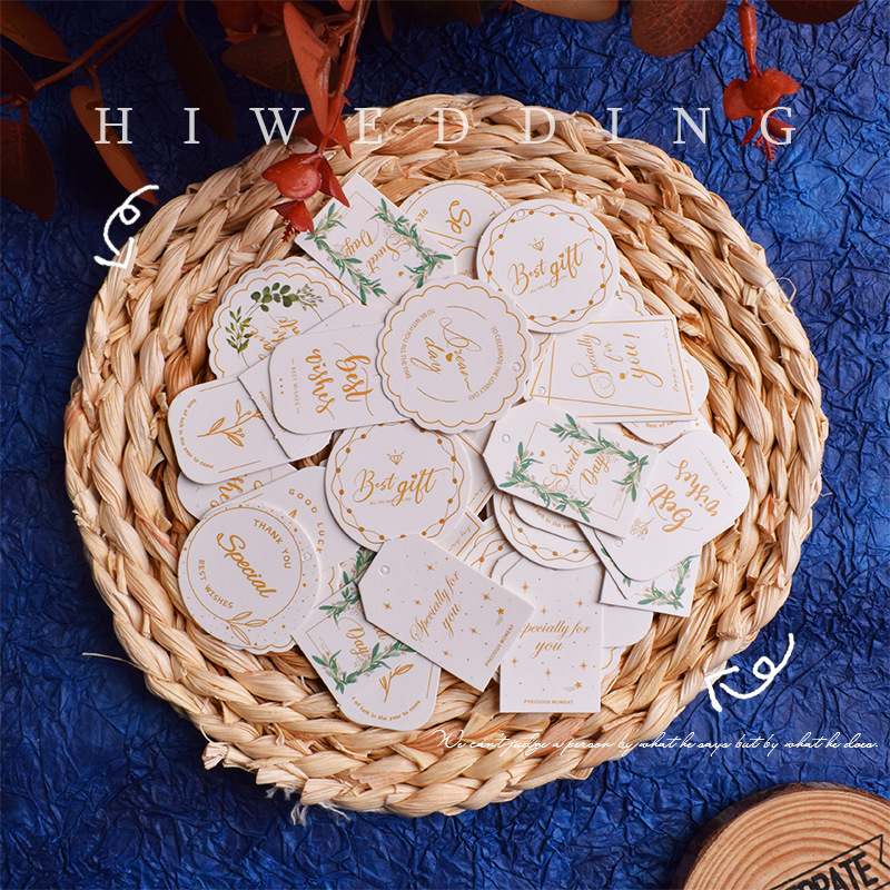 Picture of New creative European-style high-end ins card greeting card mini bronzing English Christmas thank you card in stock wholesale