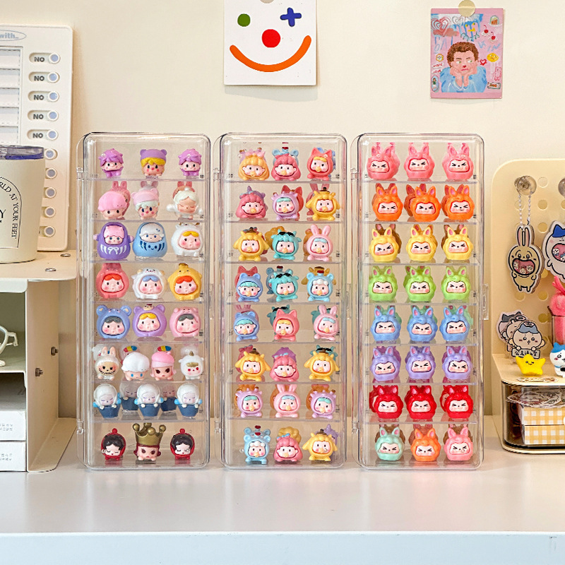 Cute Grain Storage Box Dust-proof Loose Stacking Small Ornaments Doll Acrylic Transparent Multi-layer Display Box Cross-border