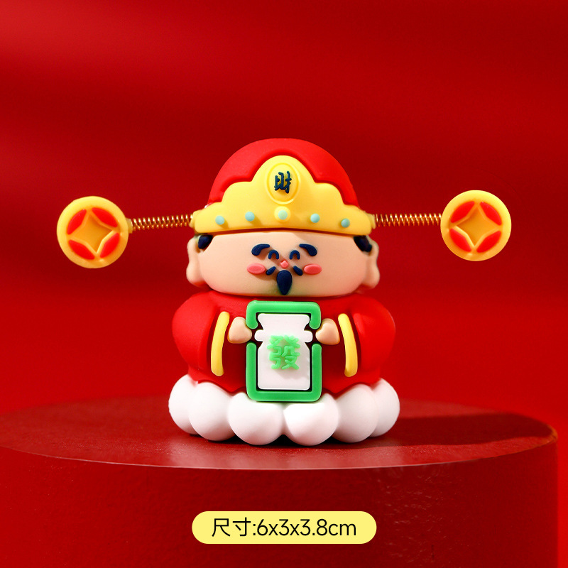 Picture of Little God of Wealth New Year Desktop Lucky Decorations Office Good Work Station Car Car Ornaments Wholesale