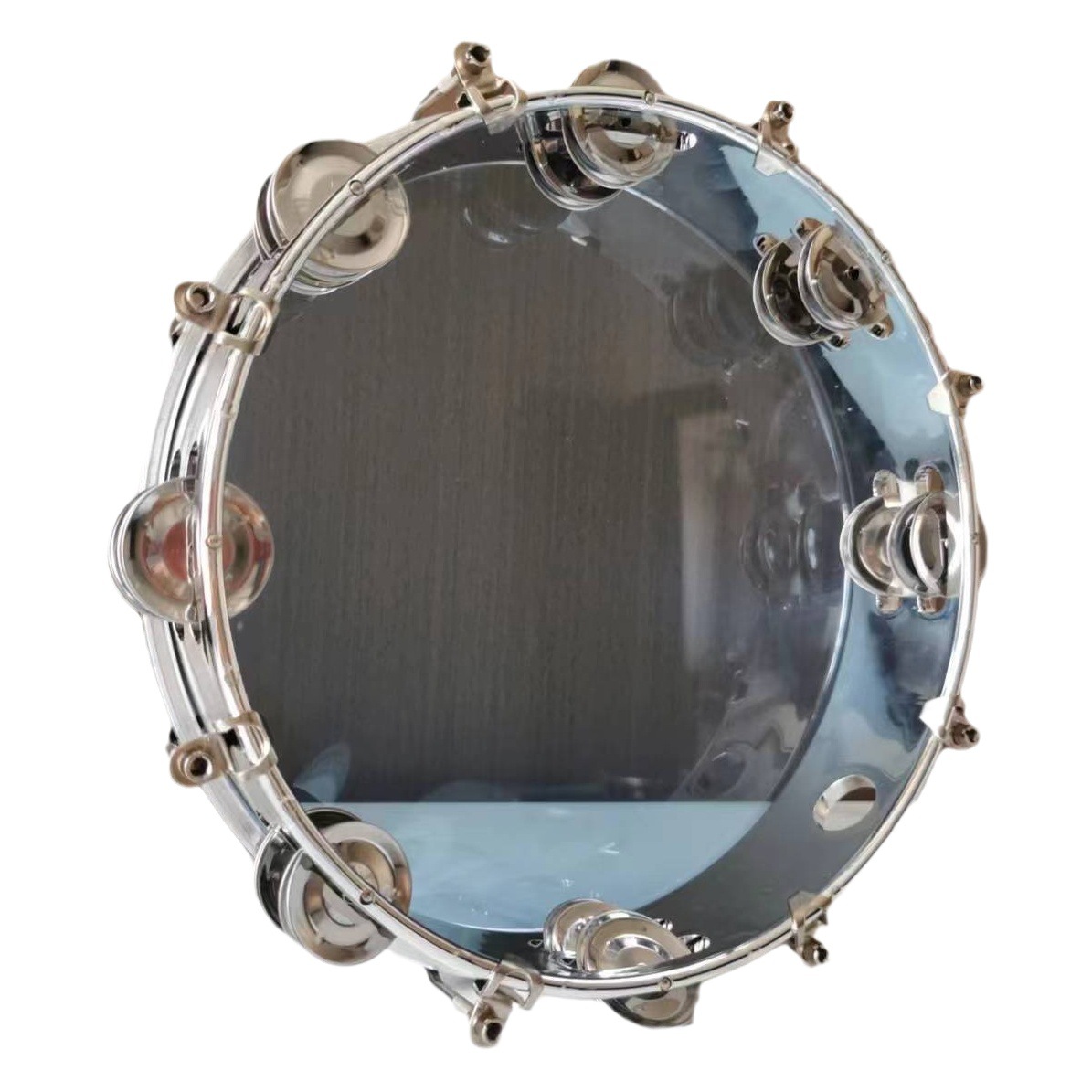 Percussion adjustable tambourine 10 inch color adjustable tambourine tambourine tambourine silver self-tuning tambourine orr