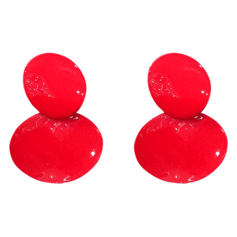 Red Long Korean Dongdaemun Women's Earrings, Unique and Exaggerated Earrings, 2025 New Trendy Ear Pendants, Exclusively for Cross-Border Sales