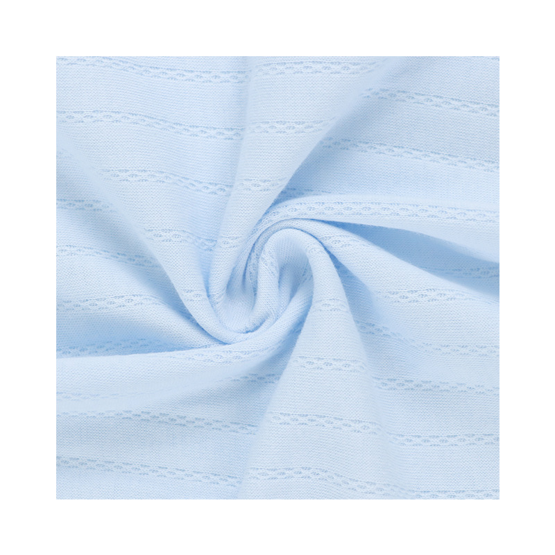 Picture of Kilogram price double-layer vertical strip jacquard air layer cotton double-layer air layer knitted fabric baby clothing fabric