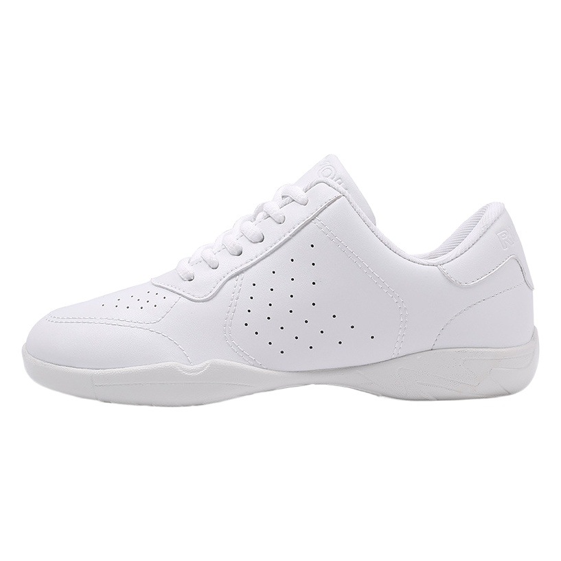 New competitive aerobics shoes White fitness shoes sports cheerleading shoes women's training competition shoes soft bottom children