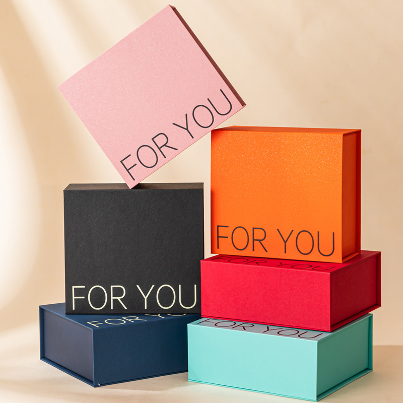 Magnetic Flip-Top Birthday Gift Box Packaging Box for Gift Giving High-End Gift Box Empty Box for Boyfriend and Girlfriend Wrapping Paper Box