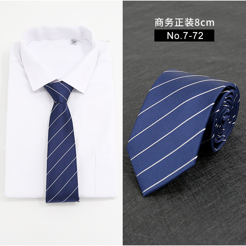 Picture of New Style Tie Men's Formal Business Casual Simple Style Solid Color Striped Arrow-Shaped Tie Manufacturer Ready Stock Wholesale