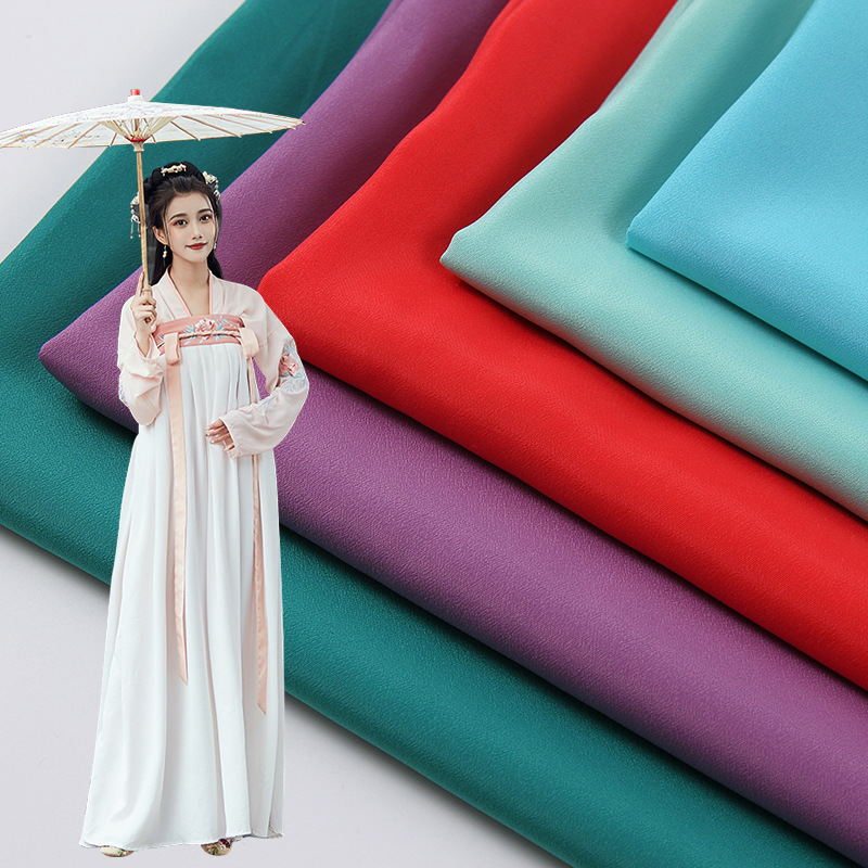 Elasticless Huayao Silk-like Double Zou Fashion Women's Clothing Hanfu Shirt Lining Polyester Fiber Fabric