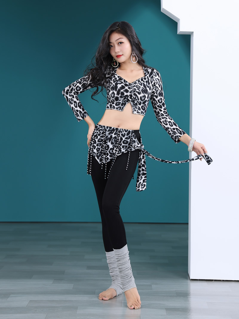 Picture of Dancer Belly Dance Practice Clothing Autumn and Winter New Oriental Dance Clothing Performance Clothing suit Trousers 5018