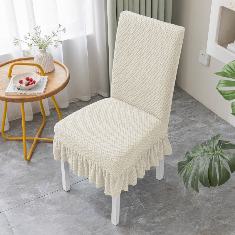 Picture of Cross-border jacquard fleece thickened conjoined elastic hotel restaurant chair cover anti-fouling stool cover chair cover