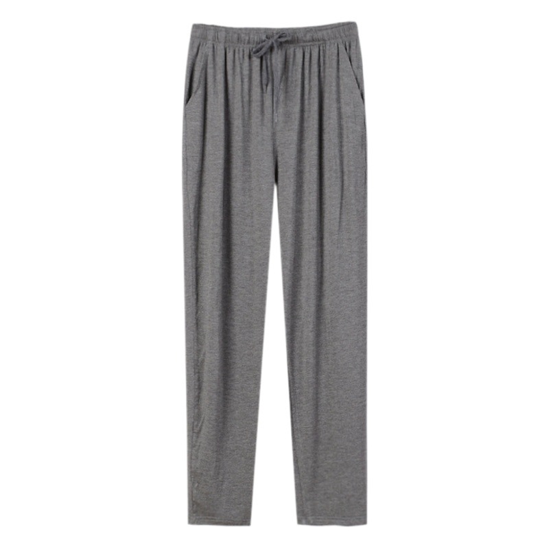 Summer Ice Silk Modal Men's Pajama Pants Home Pants Thin Extra Long Large Size Casual Loose Pants Sweatpants