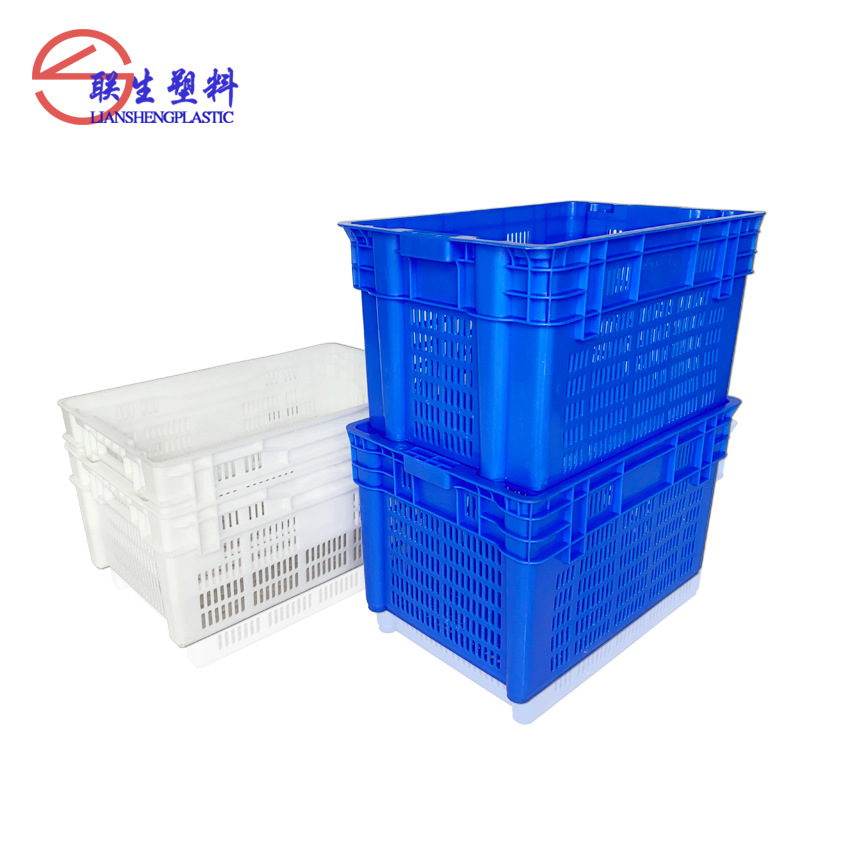 Factory wholesale thickened misaligned radish reverse folding basket fruit and vegetable turnover basket stackable vegetable basket misaligned basket