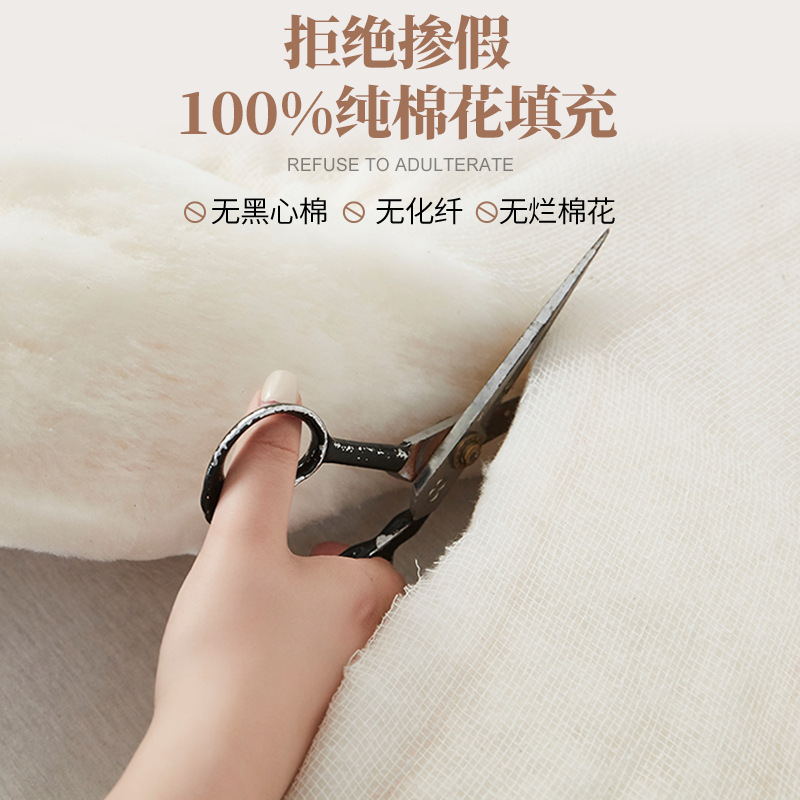 Picture of Pure cotton mattress bed mattress 7 Jin quilt Xinjiang cotton mattress double 1.8m bed 2 m thick warm manufacturer