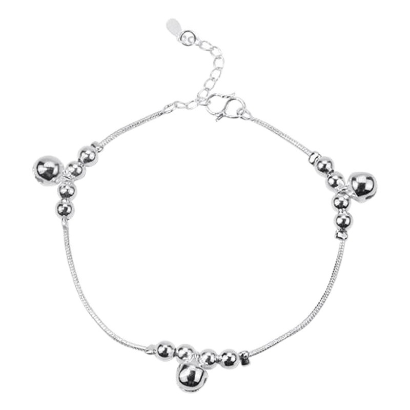 Picture of Genuine goods silver bracelet fashionable Korean style simple cute three Bell foot decoration elegant all-match anklet stall jewelry