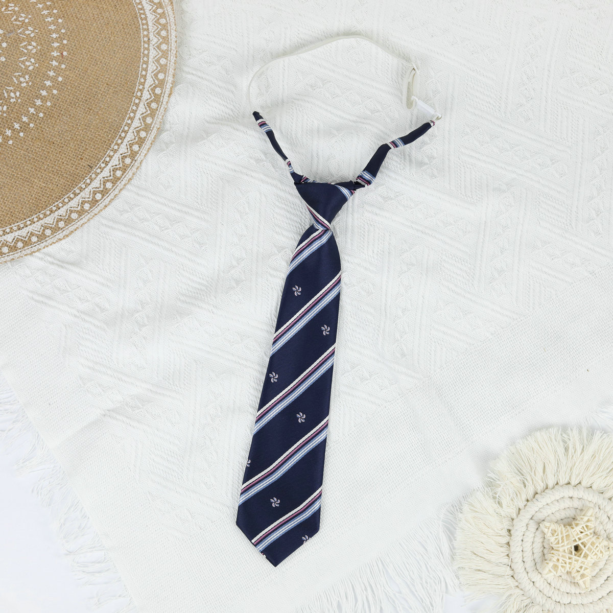Picture of Jk Japanese Style Uniform Leather-band Free Tie Men's Bow Tie Women's All-match School Style Daily Striped Simple School Uniform