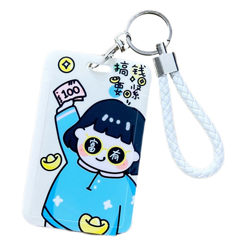 Creative ins bus card student meal card campus certificate lanyard key chain integrated girl meal card logo customization