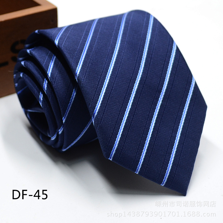 Picture of Tie business formal men's tie polyester yarn Arrow 8cm business tie