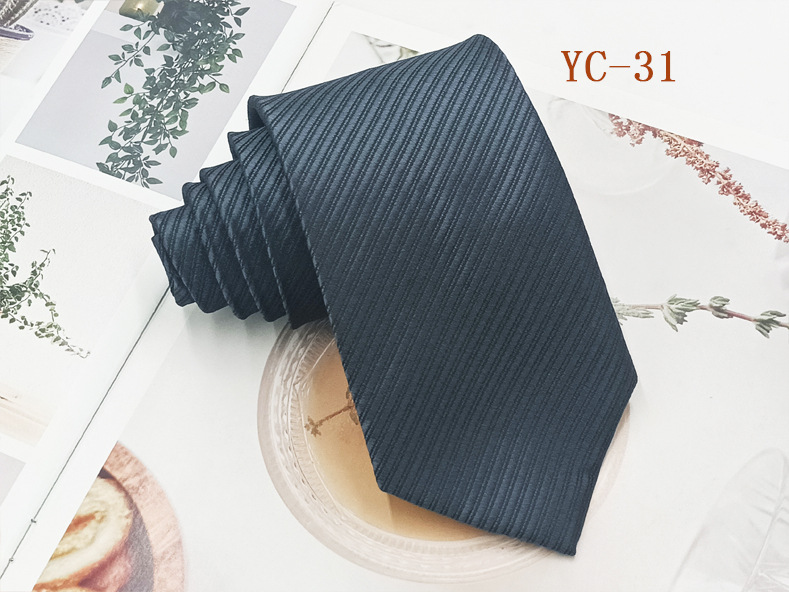 Picture of Business Casual Men's Tie Polyester Silk Twill Black Red Suit Accessories 8cm Hand Tie Solid Color Tie