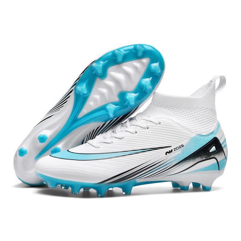 Cross-Border New Cristiano Ronaldo World Cup 16 Kidsren's Football Shoes Men's High-Top Student Long Spikes and Broken Spikes Game Sports Shoes