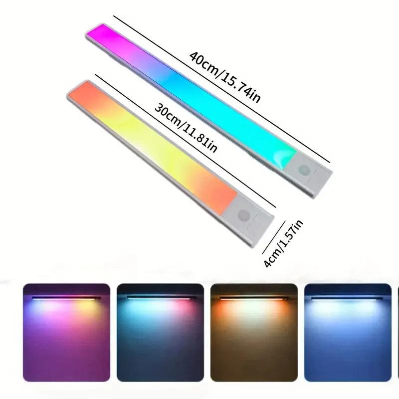 Cross-border new product smart charging magnetic induction light color RGB Halloween ambient light LED cabinet light strip wire-free