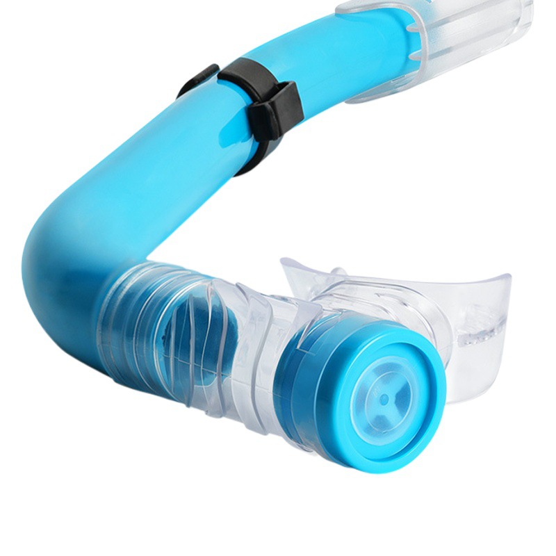 Wave Kidsren's Snorkeling Two-Piece Set Soft Mouthpiece Semi-Dry Snorkel Student Swimming Large Frame Anti-Fog Mask