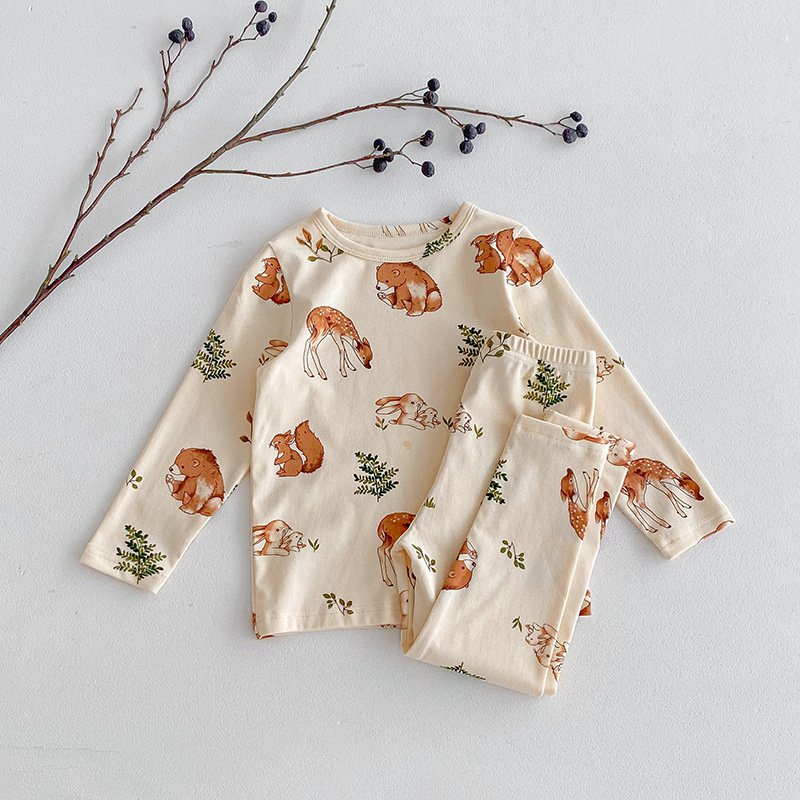 Picture of Children's Pajamas, Baby Autumn Clothes and Long Trousers, Kidsren's Home Clothes, Category a Pure Cotton Pajamas for Boys and Girls, Boys' Home Clothes