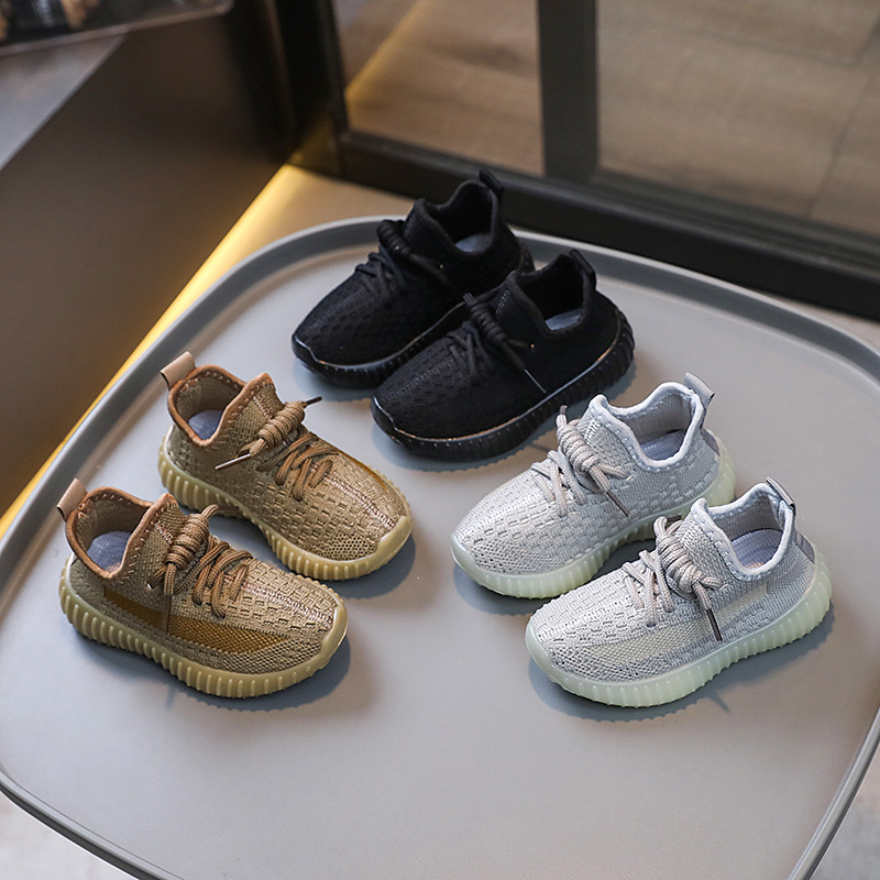 Children's Coconut Shoes 2025 Autumn Boys Breathable Fly Mesh Shoes Baby Girl College Style Solid Sole Soft Sole Sports Shoes