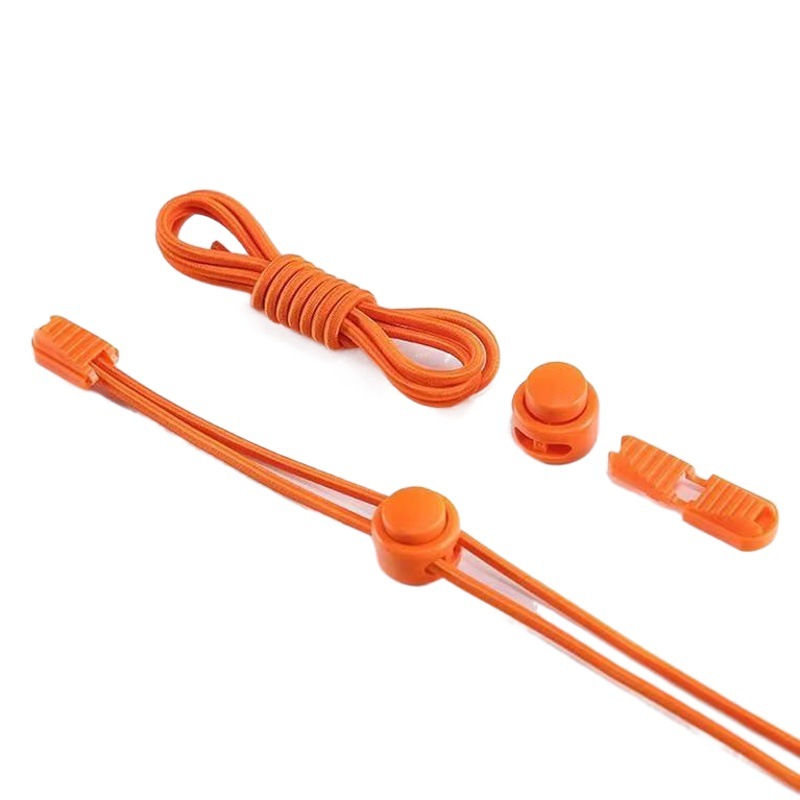 Lazy Shoelaces Pure Color Sports Shoes Free Shoelaces Elastic Elastic Rope Shoelaces 3mm Elastic Rope in Stock