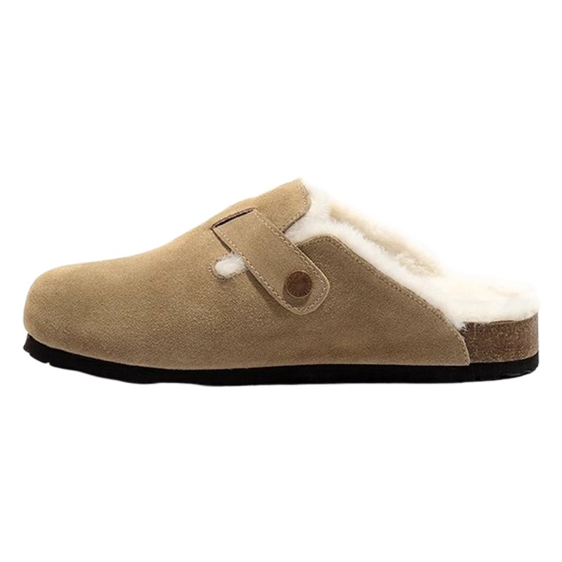 Boken shoes women's 2024 New slip-on all-inclusive Boken single shoes matte leather soft bottom retro half slippers
