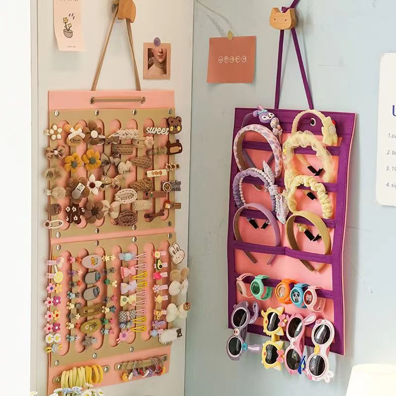 Hairpin Storage Wall-mounted Children's Hairpin Women's Hairband Hairpin Head Rope Wall Hair Accessories Wall Accessories Storage Box Bag