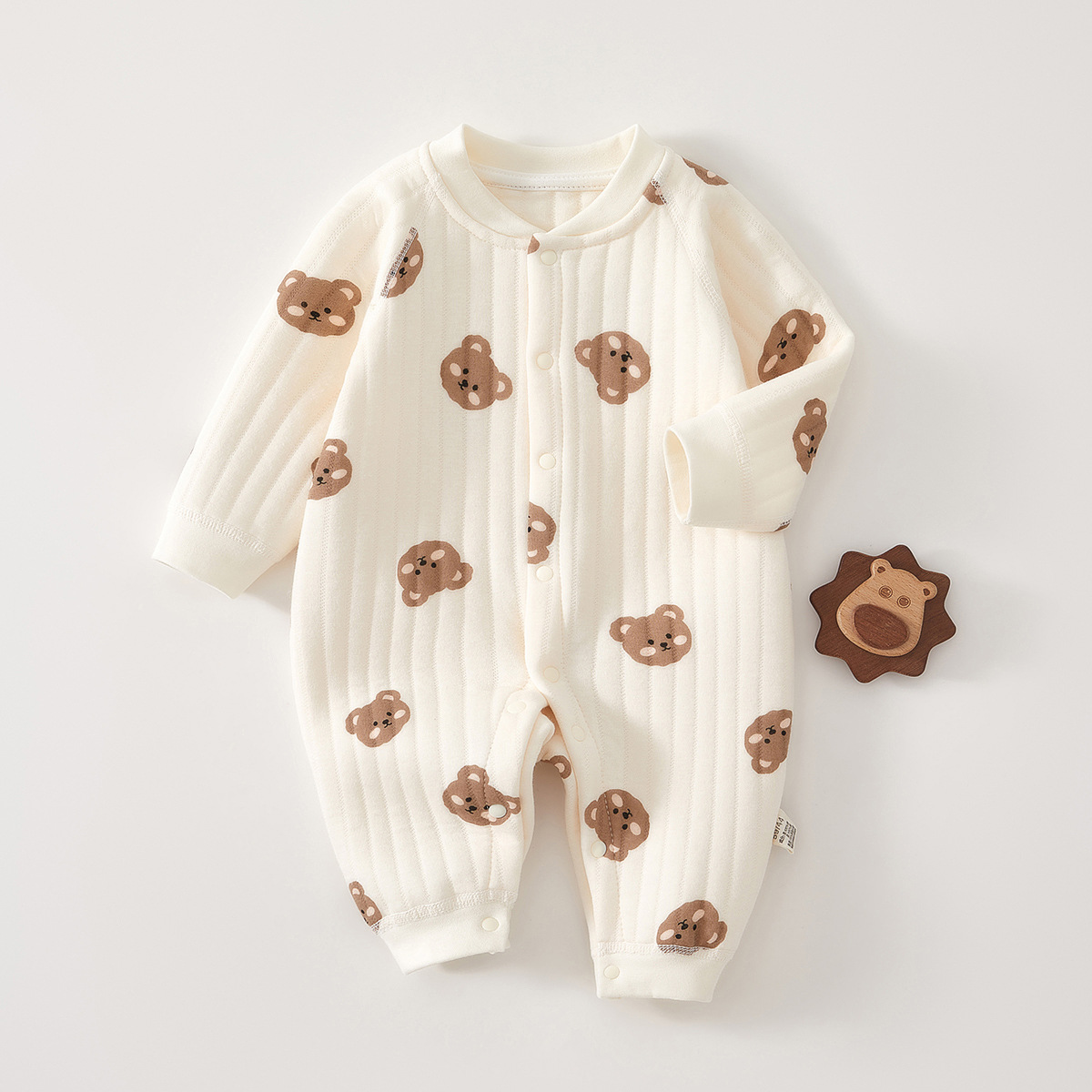 Picture of Baby Jumpsuit winter warm long-sleeved romper autumn and winter bottoming warm clothes newborn baby clothes winter pajamas