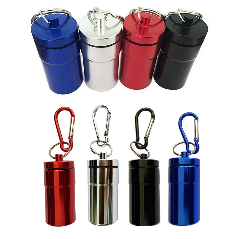 Spot Round Large Aluminum Alloy Storage Box Metal Earplugs Aluminum Bottle Jar Waterproof Sealed Storage Packaging Ashtray
