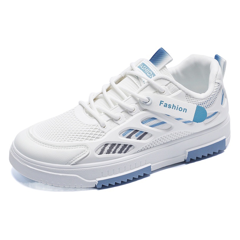 Summer Men's Shoes Breathable Canvas Shoes Trendy All-match White Shoes for Male Students Thick-soled Sports Casual Flat Shoes Trendy Shoes