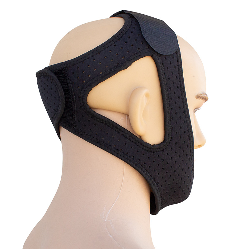 Black triangle anti-snoring belt adult male and female lower Barto anti-snoring anti-snoring belt diving fabric