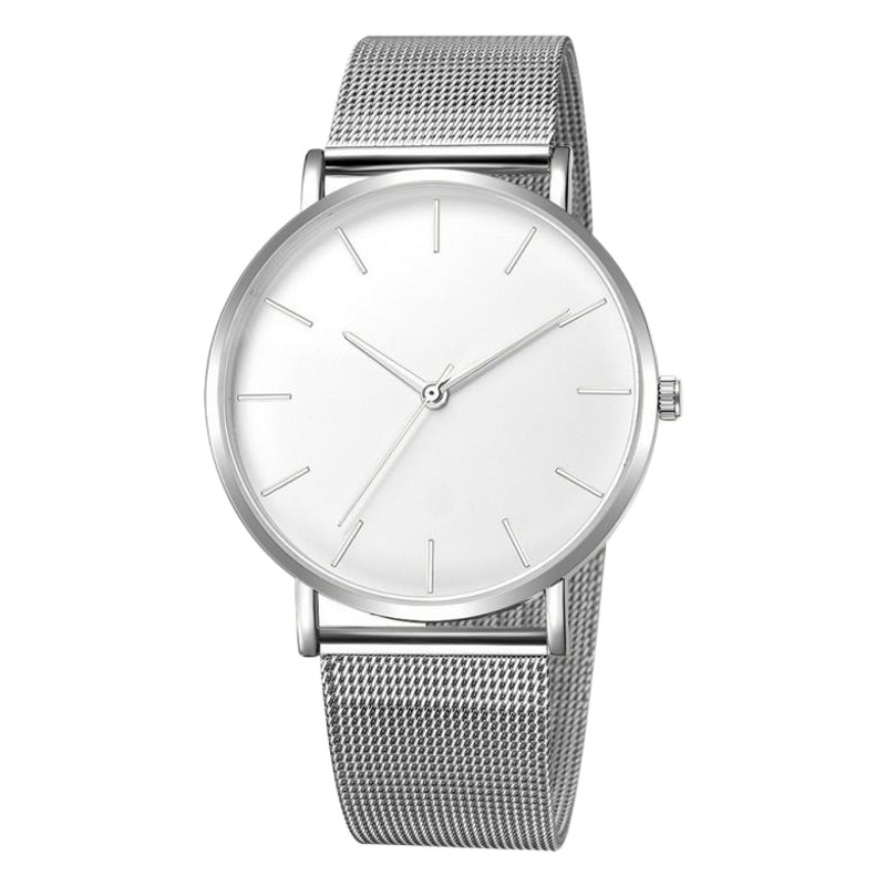 Hot Simple Men's Watch Fashion Watch Mesh Band Watch Men's Couple Quartz Watch Fashion Women's Watch One Piece Wholesale