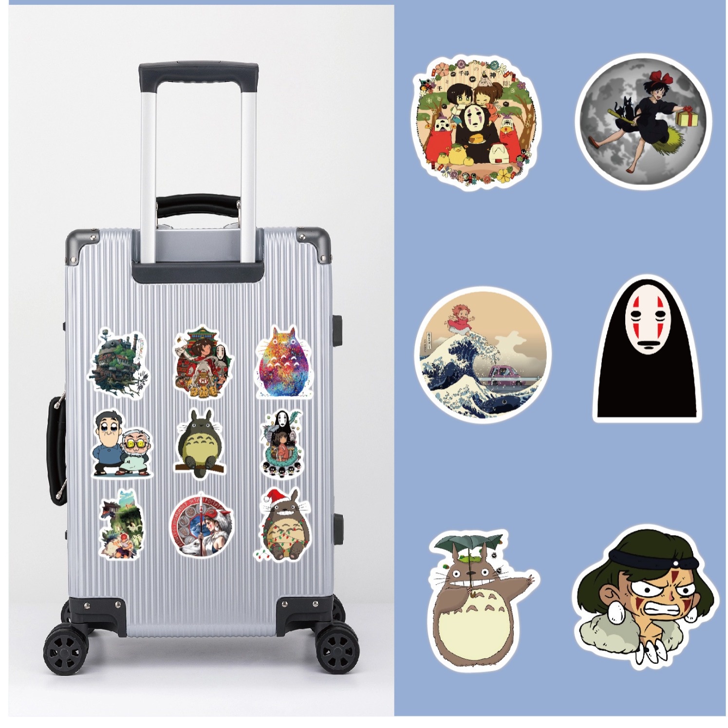 Picture of Japanese Anime Miyazaki Hayao Totoro Spirited Away 50 Stickers Suitcase Skateboard Water Cup Graffiti Waterproof Stickers Wholesale