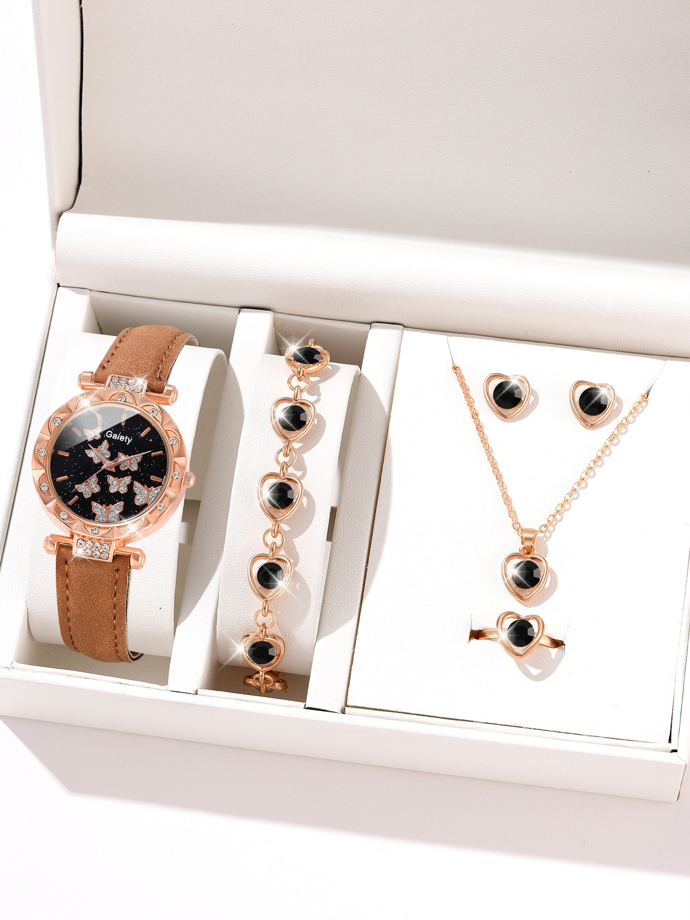 Picture of New TikTok Popular Women's Watch Fashion Personality Simple Watch Butterfly Digital Belt Watch Set