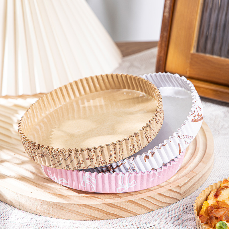 Picture of Pizza Paper Tray Film Cake Oil-proof Base Pizza Pad Paper Baking Paper Cup Round Disposable 4-6 Inch Household