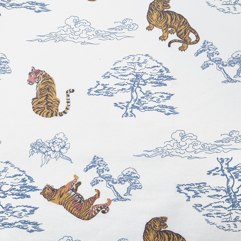 Picture of 130g cotton jersey printed class a combed single-sided cotton printed fabric spring and summer baby pajamas t-shirt fabric