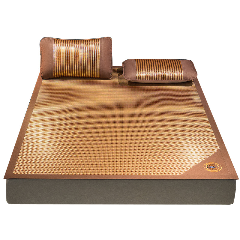 Picture of Double-sided Ice Rattan Mat Class A Maternal and Infant Grade Ice Silk Rattan Mat Three-piece Set Ice Silk Mat Machine Washable Single Mat
