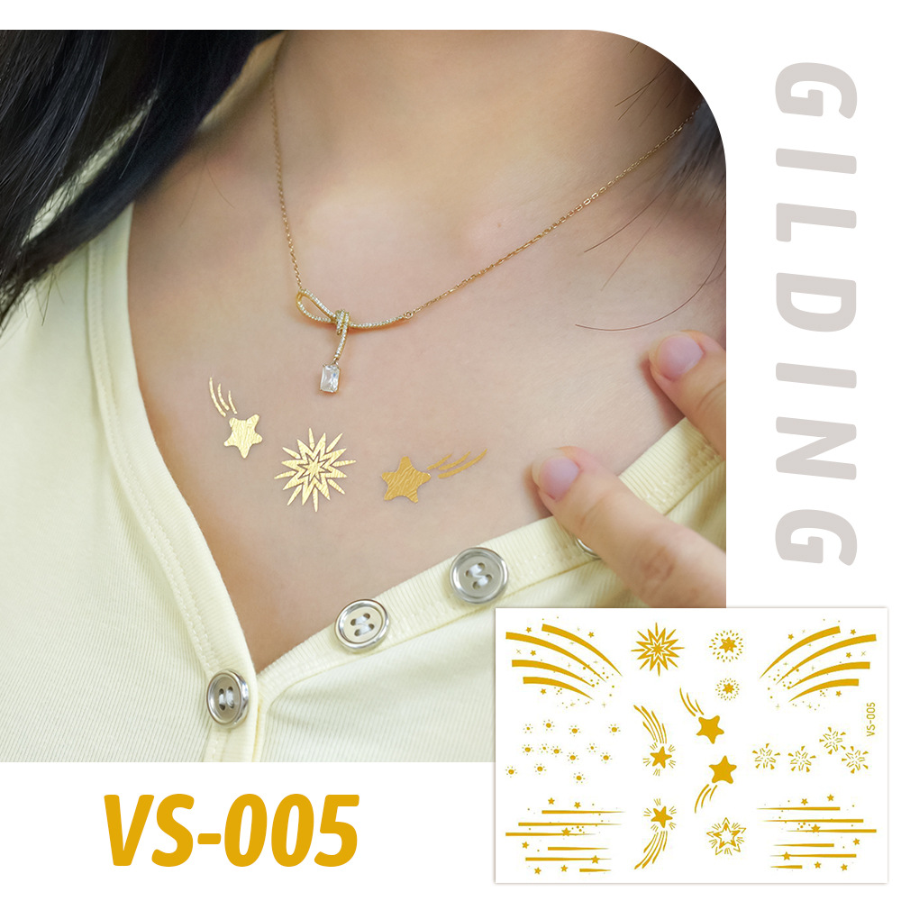 Picture of New European and American Hot Gold and Silver Tattoo Stickers Popular Freckles Face Stickers Party Party Tattoo Stickers Internet Red Face Stickers