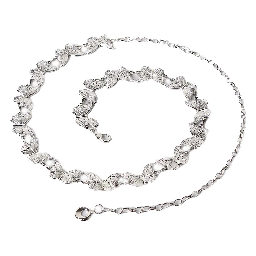 Butterfly waist chain accessories niche design Belt metal chain Korean style jk uniform accessories ins All-match Fashion Wholesale