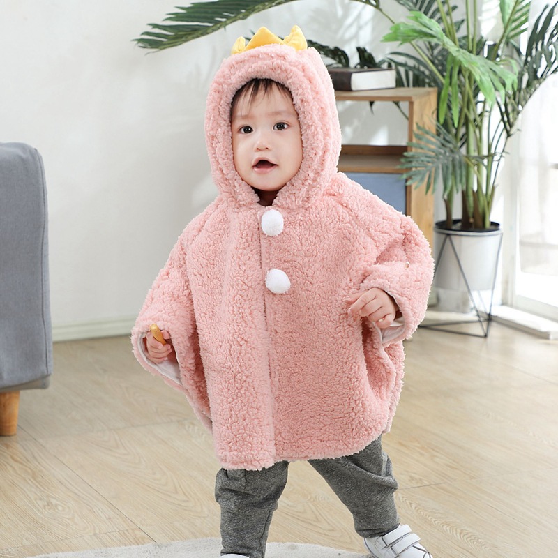 Cross-Border Baby Cape Cloak Windproof Outdoor Windbreaker Children's Coat Autumn and Winter Baby Shawl Thickened and Warm
