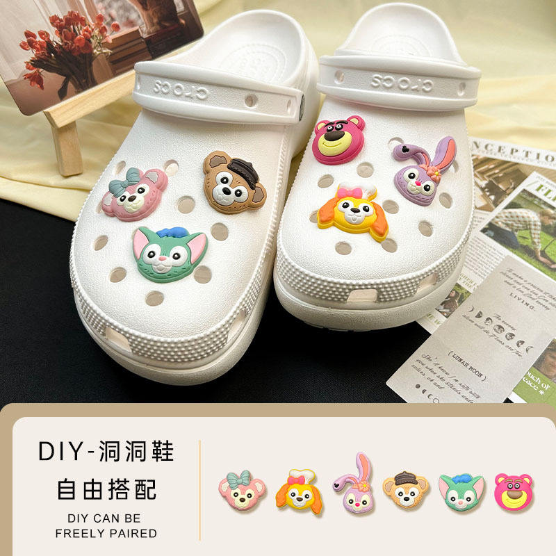 [star dailu series] hole shoes shoes flower detachable diy cartoon accessories shoe buckle factory in stock