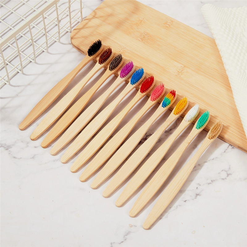 Picture of Cross-border Travel Homestay Hotel Non-disposable Toothbrush Bamboo Charcoal Bamboo Fiber Soft Hair Adult Bamboo Toothbrush Customization